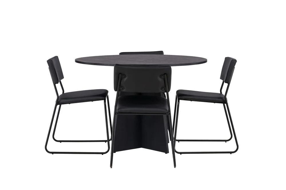 Bootcut Spisegruppe 110 cm Rund med 4 Kenth Stoler v:6585969