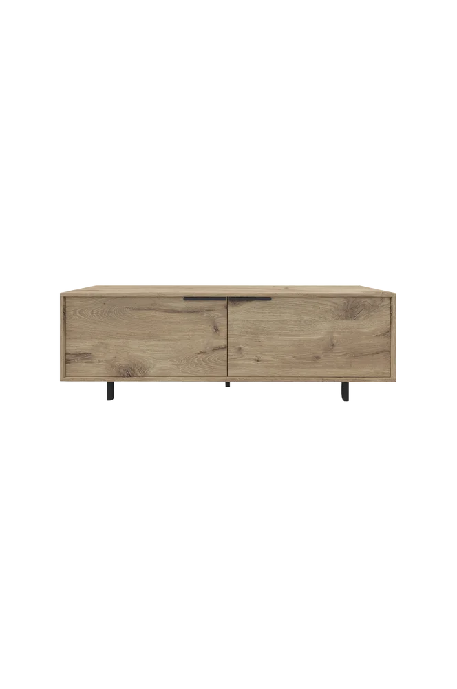 Alberto Tv Stativ 150 cm med 2 klaffdører – Brun m v:9846350