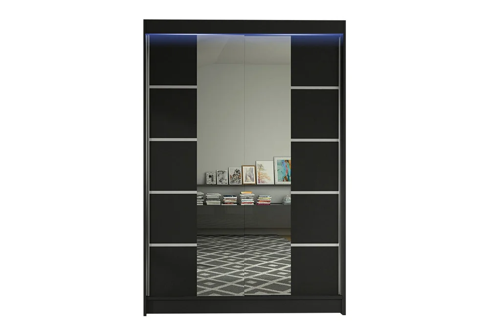 Liverpool Garderobe med Speil 120x200 cm v:7328358