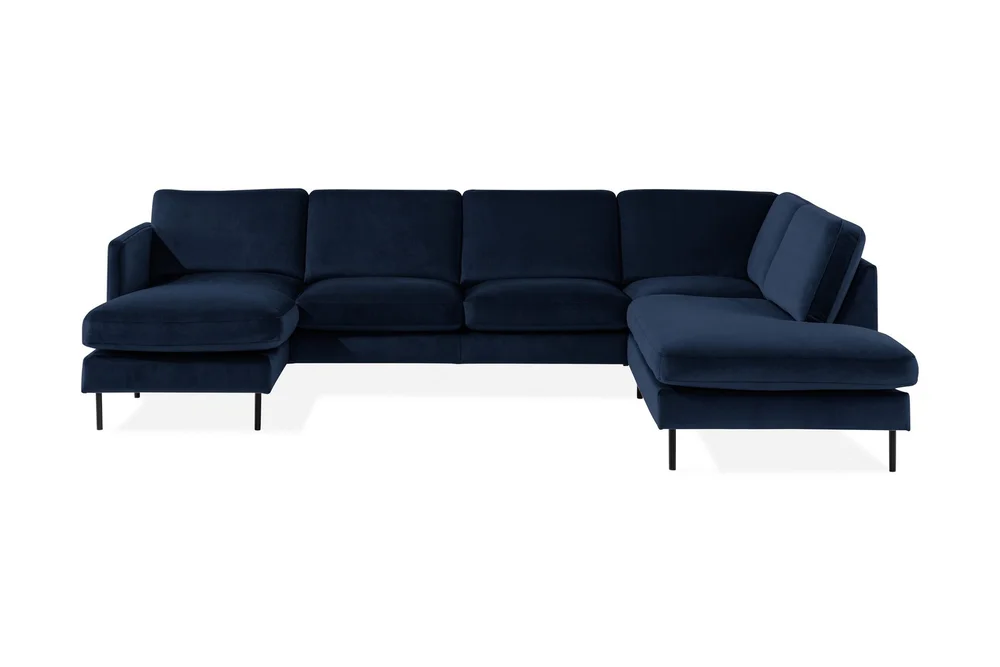 Teodin U-sofa med Divan Fløyel Venstre v:3078412