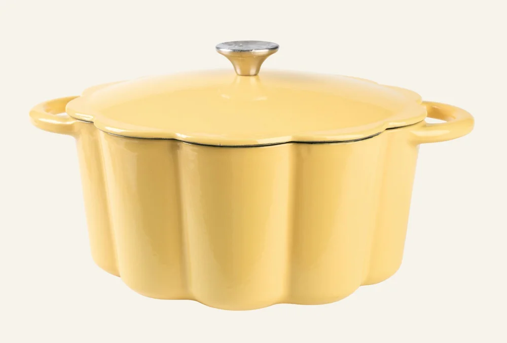 Støpejernsgryte rund gul - 4300ml v:685322