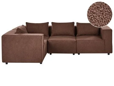 Modulær hjørnesofa 4-seters AXEBO Bouclé Brun Høyrevendt v:4898934 Modulær hjørnesofa 4-seters AXEBO Bouclé Brun Høyrevendt v:4898934