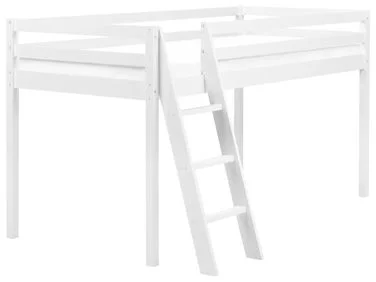 Halvhøy seng Furutre ASCOUX 90 x 200 cm Hvit v:4663899
