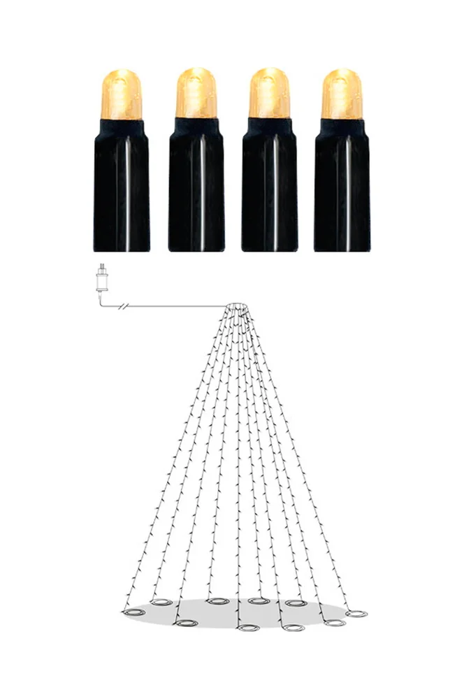 Lyskjede skinnende varm hvit 2,8 m – Svart – Belysning | m v:6044740 Lyskjede skinnende varm hvit 2,8 m – Svart – Belysning | m v:6044740