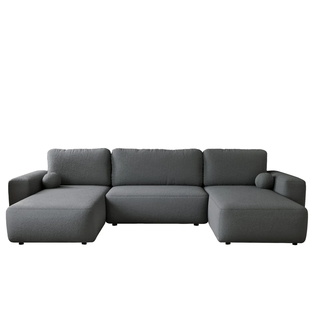 Elvior 5-seters U-formet sovesofa med dobbeltdivan v:5366790
