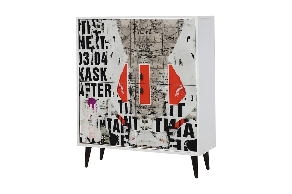 Multi Purpose Cabinet Hvit|Svart v:6107741