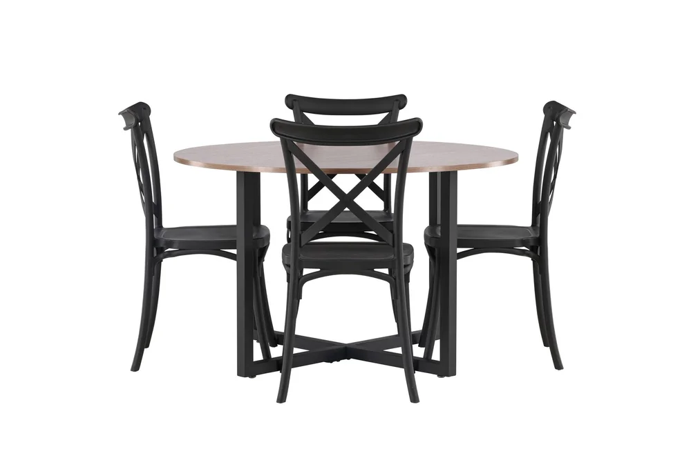 Durango Matgruppe 120 cm Rund med 4 Crosett Stoler v:5721615 Durango Matgruppe 120 cm Rund med 4 Crosett Stoler v:5721615