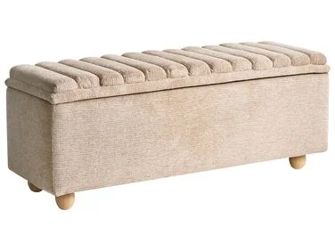 Polstret oppbevaringsbenk SALIDA Beige v:4186564
