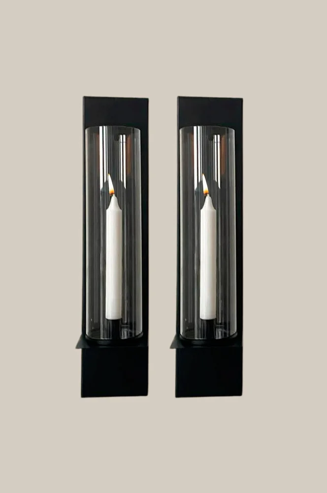 2-pakning vegglysestake Brillant – Svart – Dekor | m v:9176202