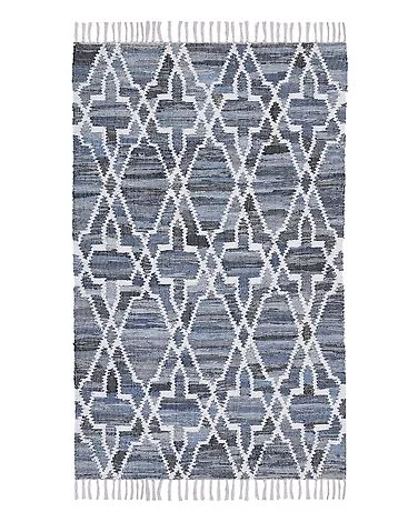 Teppe ADIYAMAN Blå 140 x 200 cm Bomull v:2018149 Teppe ADIYAMAN Blå 140 x 200 cm Bomull v:2018149