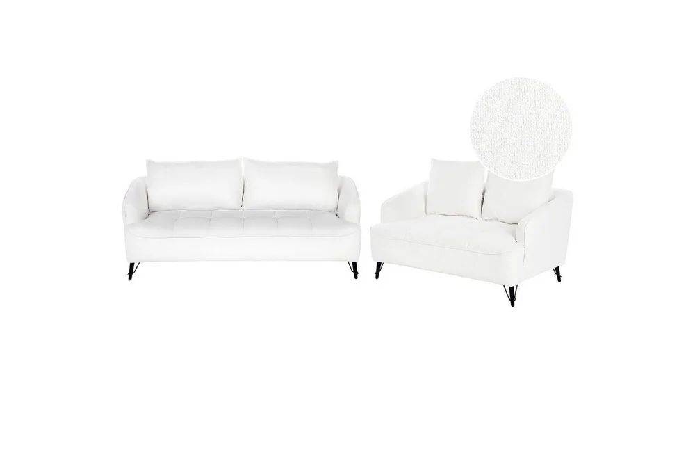 Soffgrupp Beliani Hobro Brun/Svart White v:4980113
