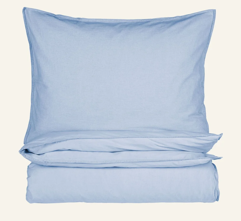 Bomull sengesett blå – 140×220 cm/50×70 cm v:7916311 Bomull sengesett blå – 140×220 cm/50×70 cm v:7916311