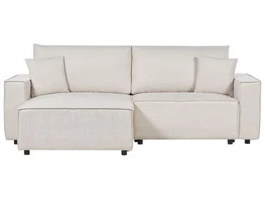 Sovesofa 3-seter KARILA Med oppbevaring Lys beige Høyrevendt v:8021330 Sovesofa 3-seter KARILA Med oppbevaring Lys beige Høyrevendt v:8021330