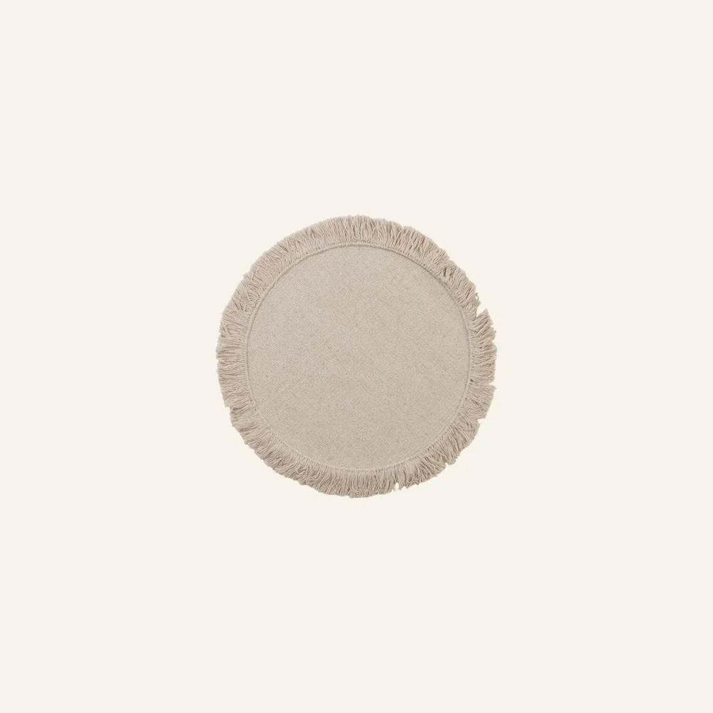 Rundt teppe lys beige - ø100 cm v:9945255
