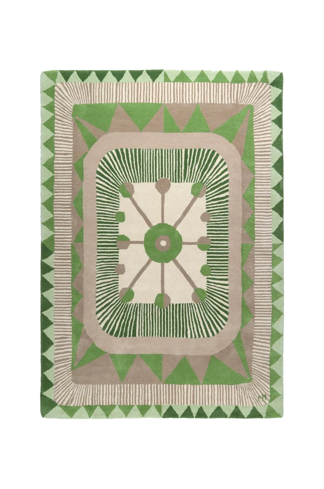 Ullmatta Zigzag - Grønn - Tepper | m v:3516326