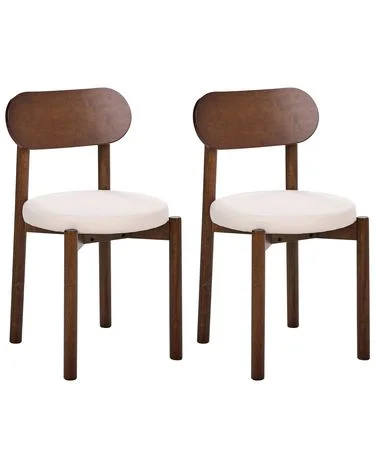 Sett med 2 spisestoler PAULINA Heltre Brun/lys beige v:1564457 Sett med 2 spisestoler PAULINA Heltre Brun/lys beige v:1564457