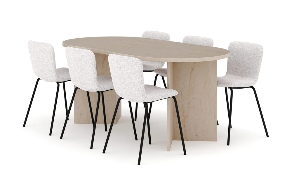 Dano Spisebord 180 cm med 6 Katy Spisestoler v:9245335