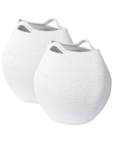 Sett med 2 kurver PANJGUR Bomull Hvit v:9465211 Sett med 2 kurver PANJGUR Bomull Hvit v:9465211