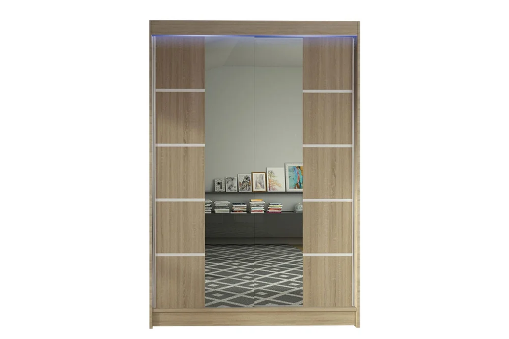 Liverpool Garderobe med Speil 120x200 cm v:5532090