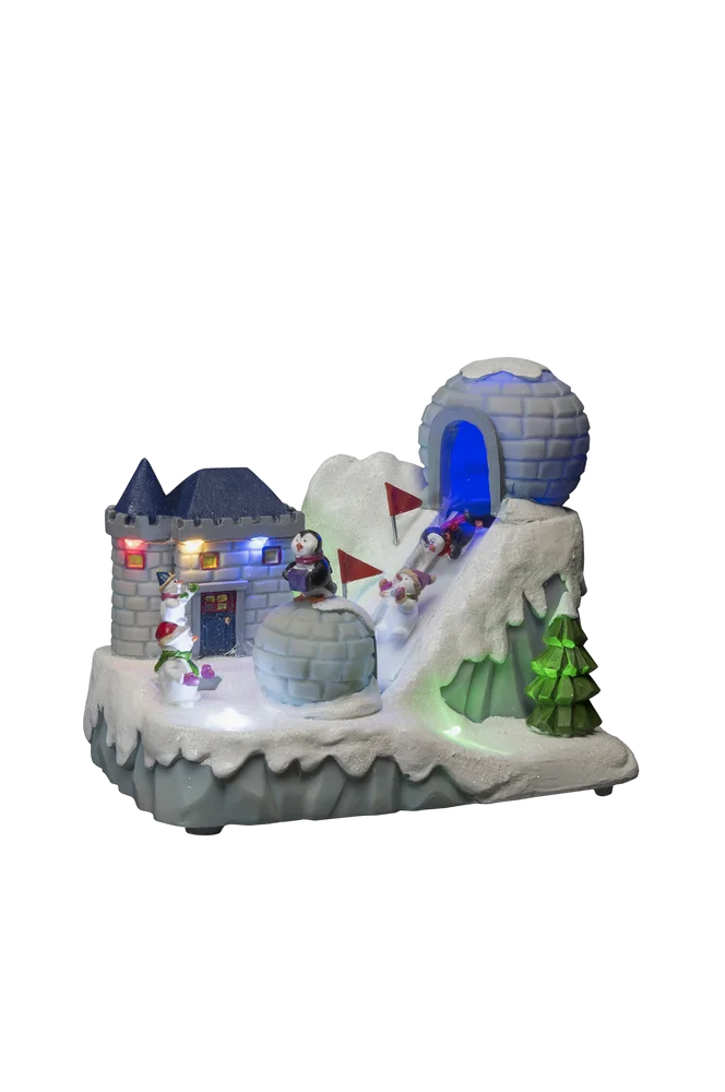 Mekanisk julepynt, 22 cm, LED – Flerfarget – Belysning | m v:1774451