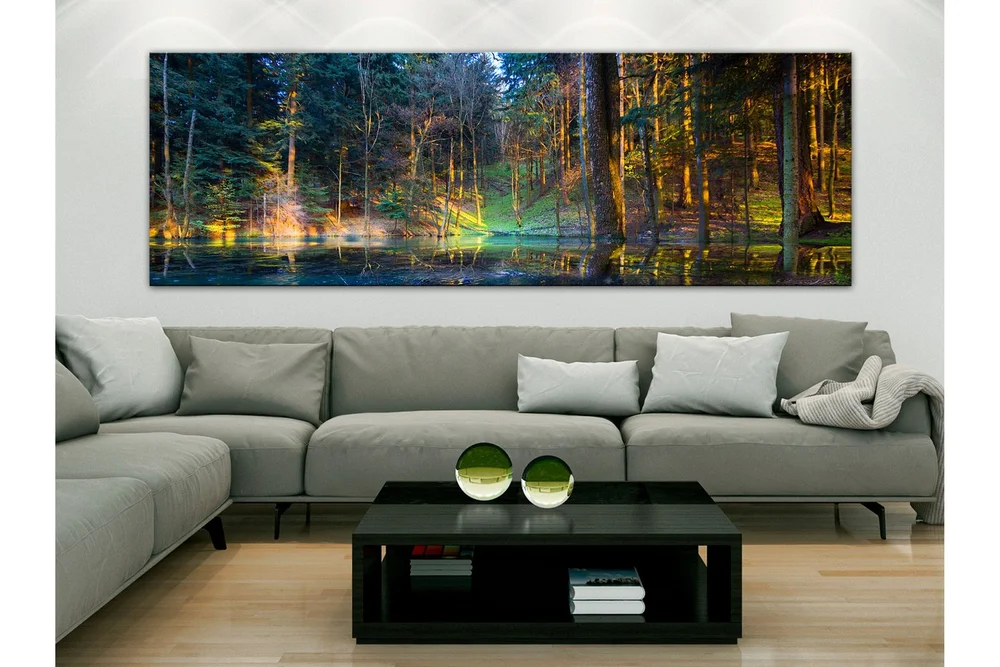 Tavla Pond in the Forest (1 Part) Narrow 150x50 v:7089726