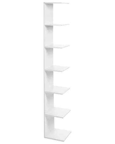 Veggbokhylle ESTON 190 cm Hvit v:7610880