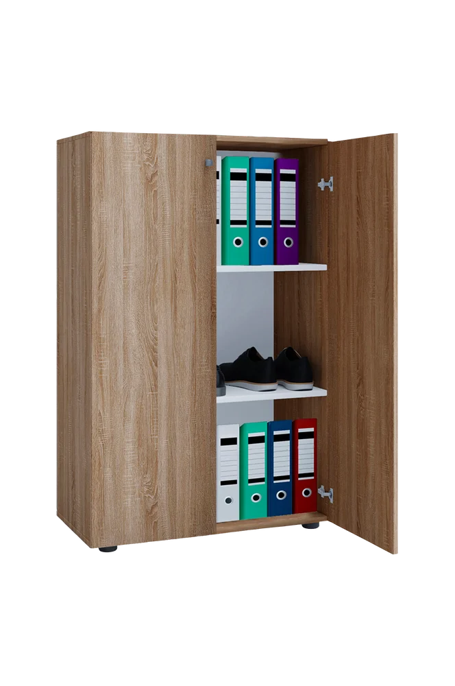 Kontorskap Lona Xl med hengslede dører - Beige m v:245666
