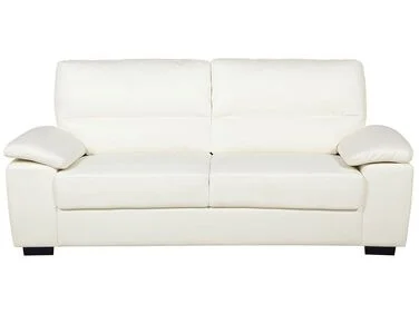 Sofa 3-seter VOGAR Kunstskinn Off white v:6183564