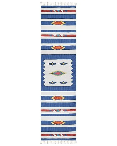 Teppe VARSER Flerfarget 80 x 300 cm Kelim Bomull v:4565359 Teppe VARSER Flerfarget 80 x 300 cm Kelim Bomull v:4565359