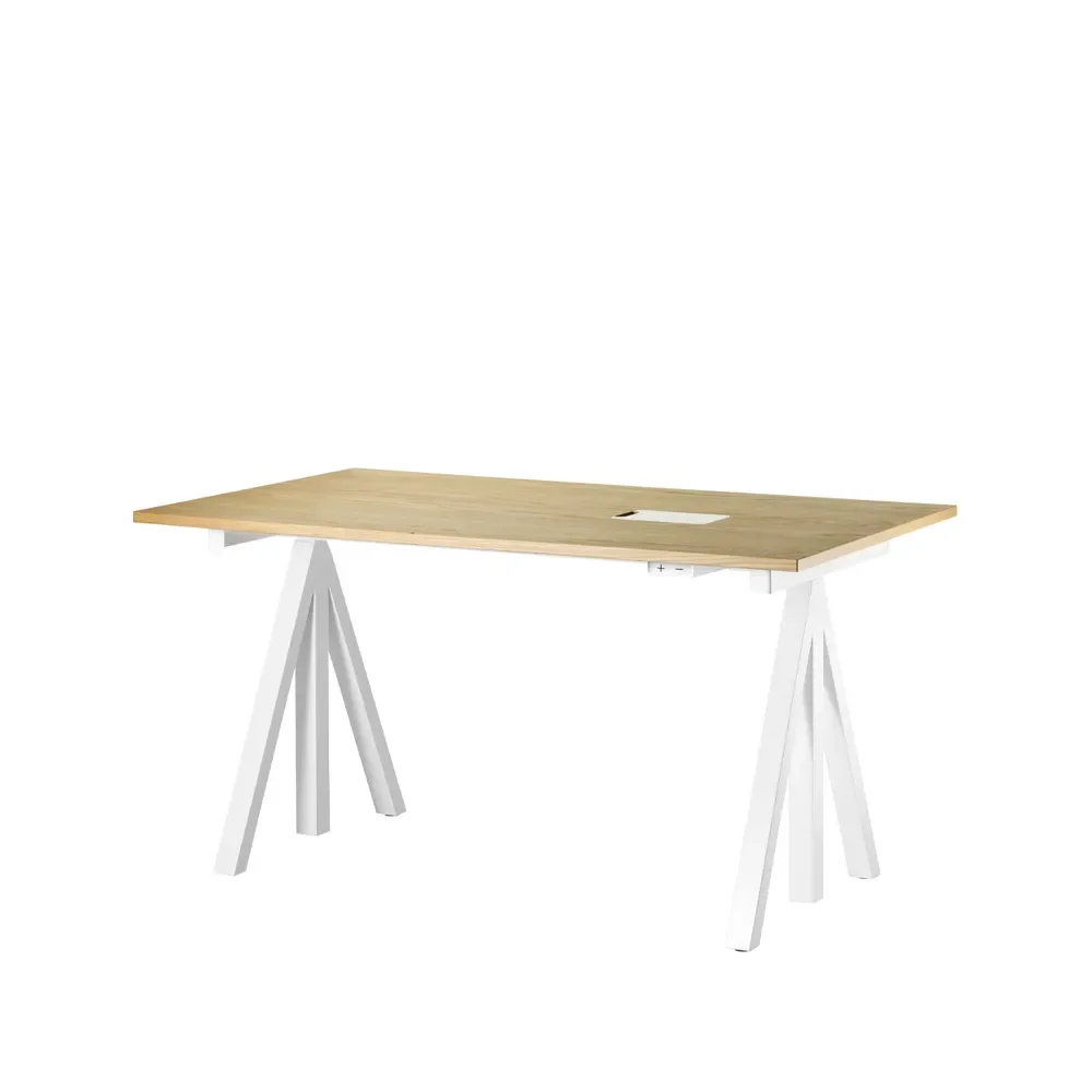 Works skrivebord – eik & hvit&raquo; v:7950565