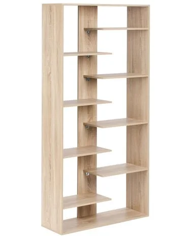 Bokhylle med 8 hyller FONTAS 180 cm Lysebrun v:924918 Bokhylle med 8 hyller FONTAS 180 cm Lysebrun v:924918