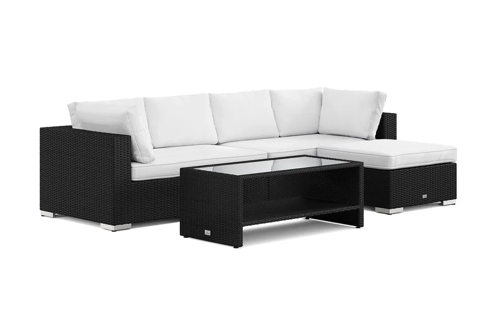 Bahamas utendørs divansofa 5-seters med vendbar divan og bord med hylle v:5699702 Bahamas utendørs divansofa 5-seters med vendbar divan og bord med hylle v:5699702