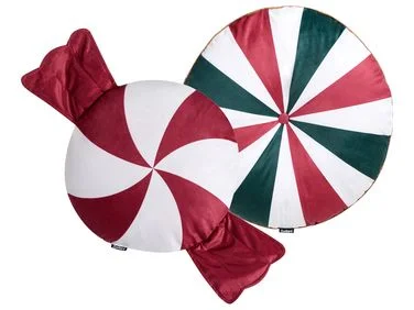 Sett med 2 pynteputer TWIRL TREATS 55 x 55 cm 40 x 40 cm Fløyel Flerfarget Julemønster v:7761825 Sett med 2 pynteputer TWIRL TREATS 55 x 55 cm 40 x 40 cm Fløyel Flerfarget Julemønster v:7761825