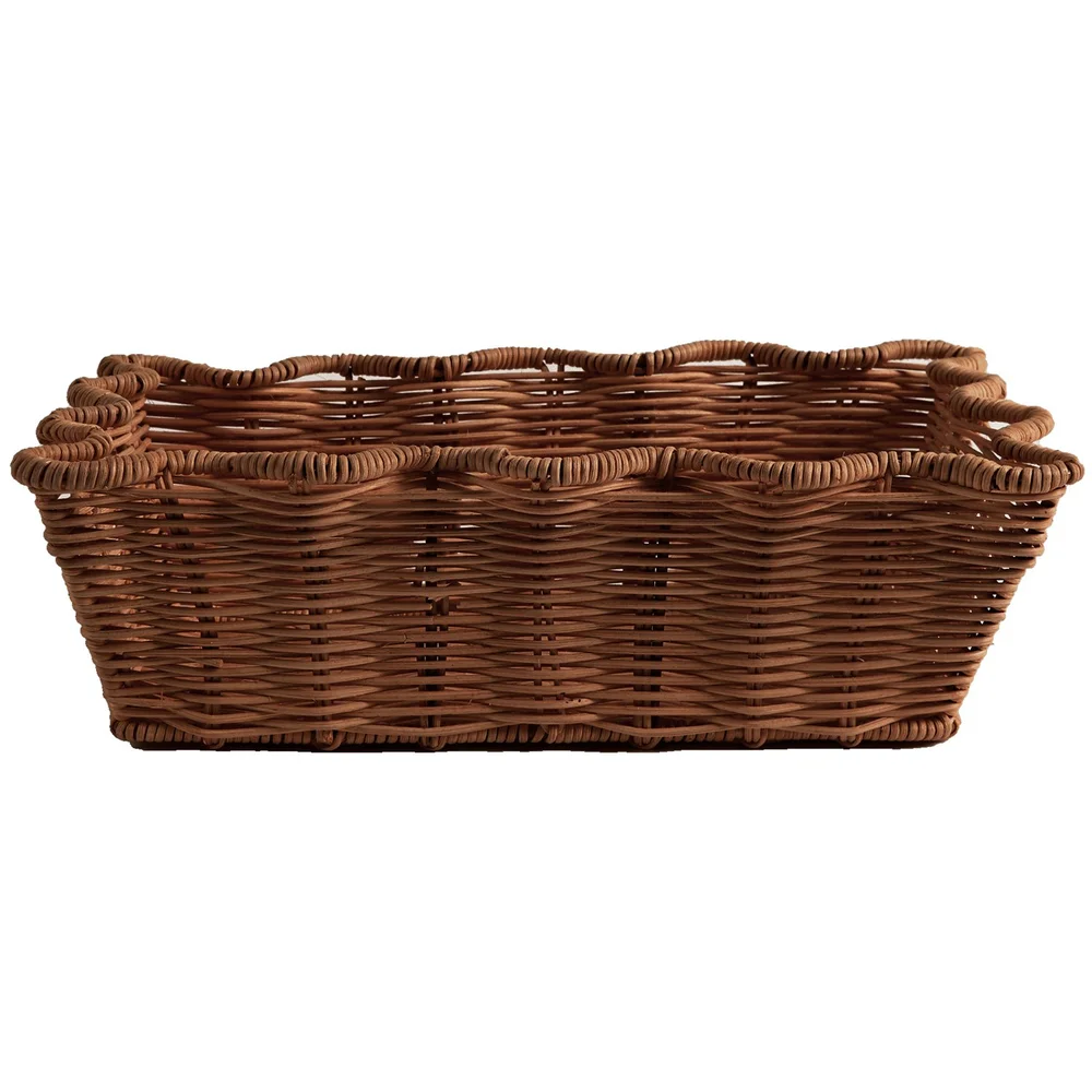 Scallop Kurv 20×30 cm, Mørkebrun v:4823108