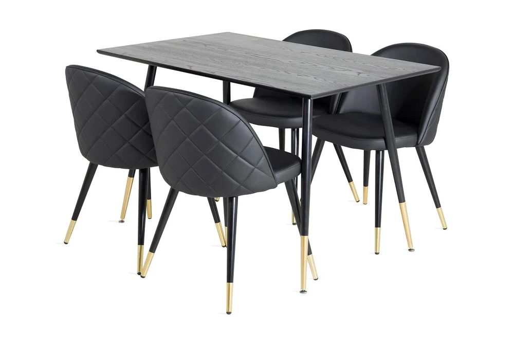 Balisa Spisebord 120 cm Med 4 Valera Spisestoler v:5566676