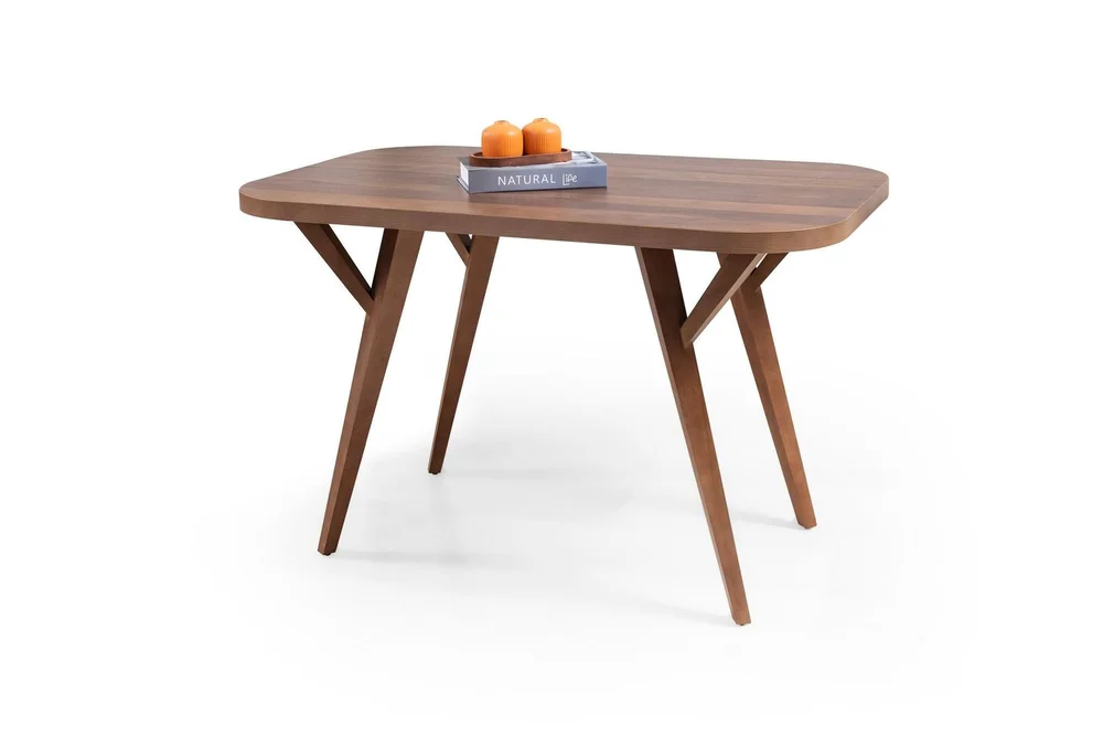 Spisebord Wallxpert Sofya (126 x 75 x 75 cm) Valnøtt v:1022369