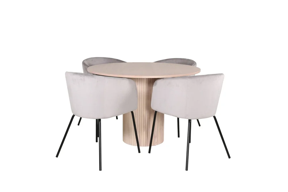 Bianca Matgruppe 110 cm Rund med 4 Berit stoler v:9783845 Bianca Matgruppe 110 cm Rund med 4 Berit stoler v:9783845
