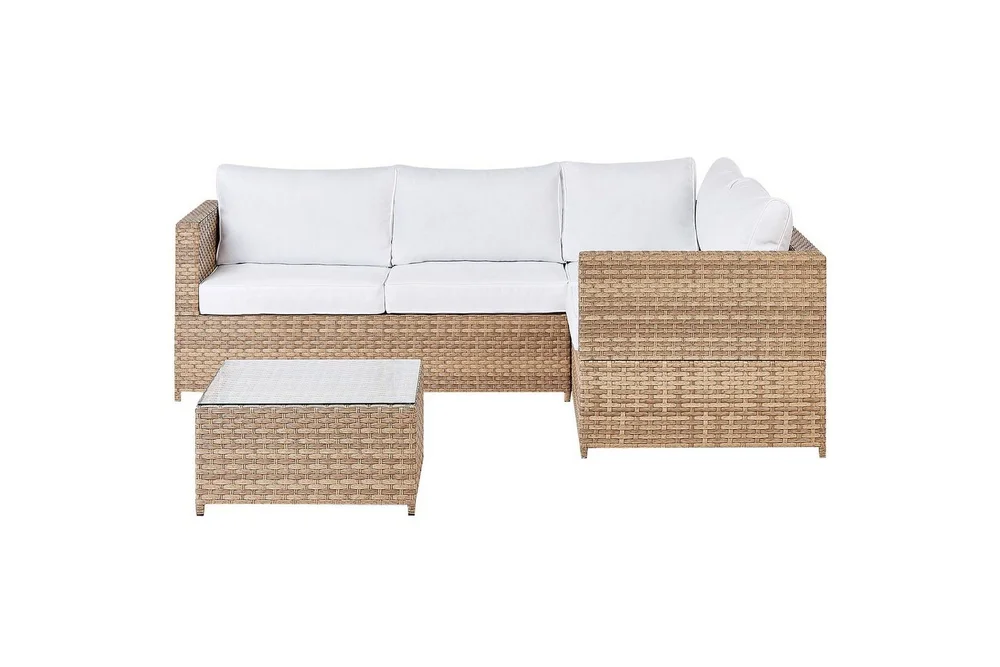 Loungegrupp Beliani Avola White||Natural v:7273962 Loungegrupp Beliani Avola White||Natural v:7273962