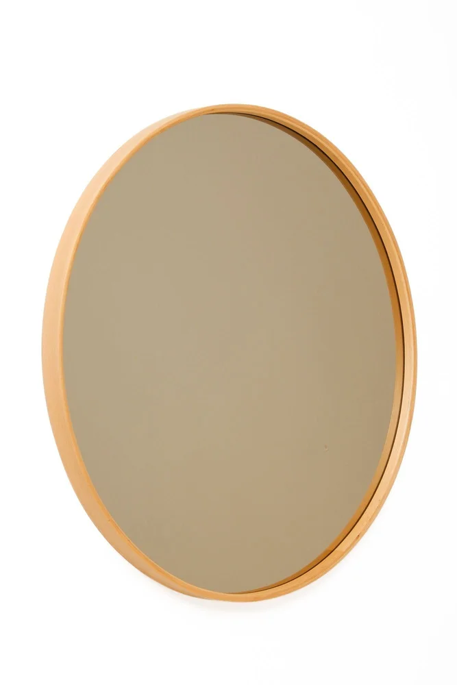 Dekorativt speil Wallxpert Circle (60 x 60 x 4 cm) Eik v:1733250