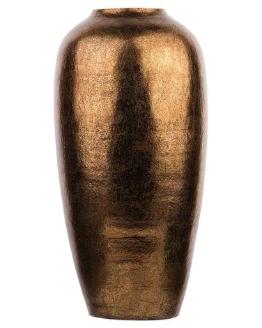 Dekorativ vase LORCA 48 cm Keramikk Gullbrun v:1146120 Dekorativ vase LORCA 48 cm Keramikk Gullbrun v:1146120