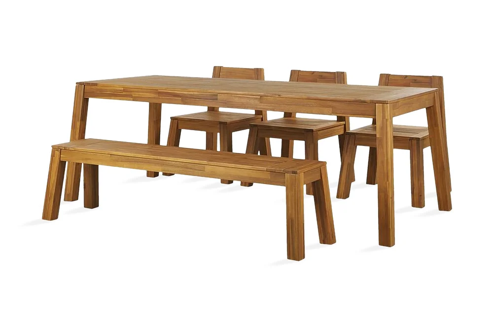 Coteto Spisegruppe 225 cm + 3 Stoler + Benk v:1481687