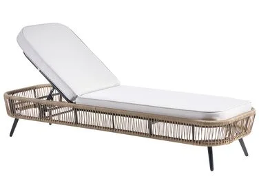 Solseng med pute ZERI PE-rotting Lys beige v:265523