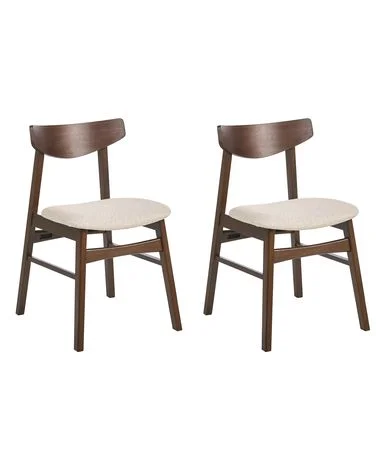 Sett med 2 spisestoler SMILEY Heltre Brun/beige v:3949327