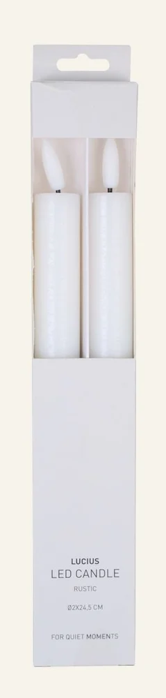 Led stakelys hvit – ø2×24,5 cm v:3920261 Led stakelys hvit – ø2×24,5 cm v:3920261