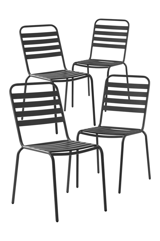 DEIA utestol 4-pk – Svart – Utemøbler & hage | m v:4628103