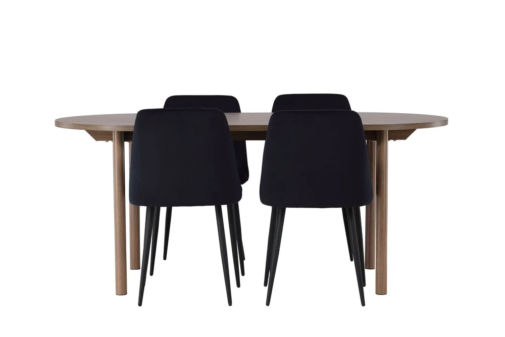 Andy Spisegruppe 180 cm Oval med 4 Night Stoler v:5312214