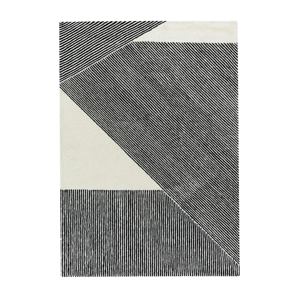 Stripes ullteppe naturhvit v:654331