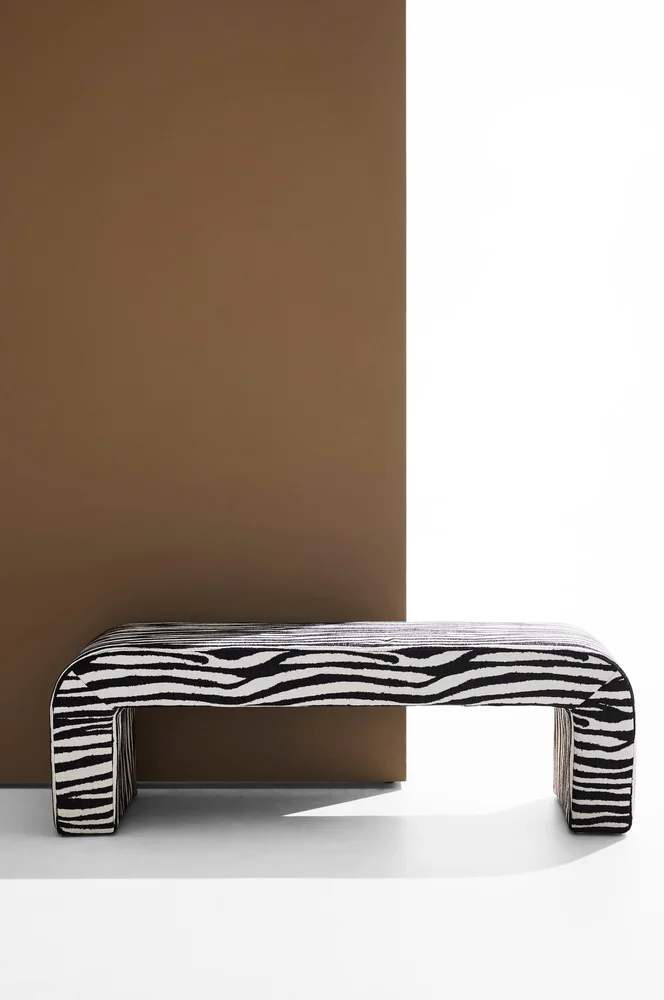 Odette benk zebra 120 cm - Svart m v:2565405