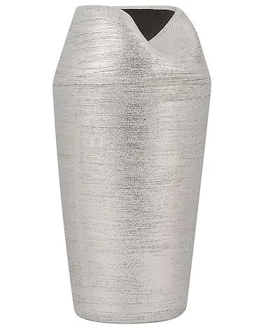 Dekorativ vase APAMEA 33 cm Steintøy Sølv v:5847070 Dekorativ vase APAMEA 33 cm Steintøy Sølv v:5847070