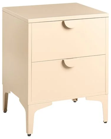 Nattbord med 2 skuffer ARDURA Metall Beige v:3193433 Nattbord med 2 skuffer ARDURA Metall Beige v:3193433
